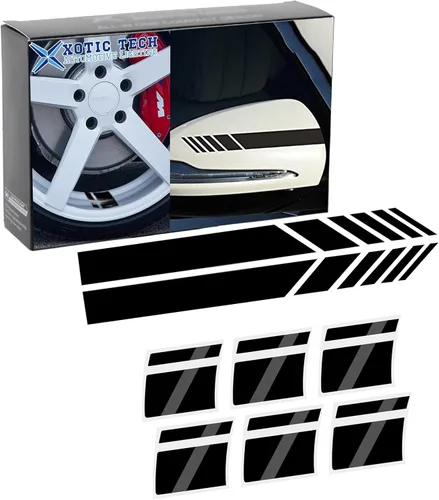 Vista 13 de x xotic tech Calcomanías de vinilo de rayas para espejo retrovisor estilo AMG Racing AMG, compatibles con Mercedes Dodge, Chevrolet Chrysler, etc.