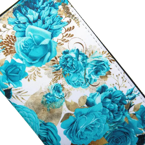 Vista 120 de Cartera de mano para mujer, estilo bohemio, con RFID, elegante, espaciosa con correa para viajes, capacidad para tarjetas, teléfono, dinero