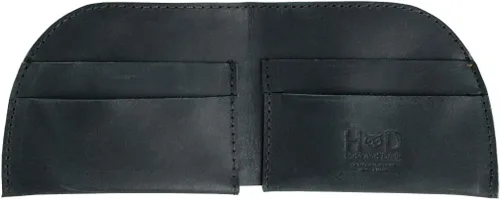 Vista 2 de Hide Drink Cartera plegable de cuero con bolsillo frontal capacidad para hasta 4 tarjetas más billetes planos organizador de efectivo accesorios