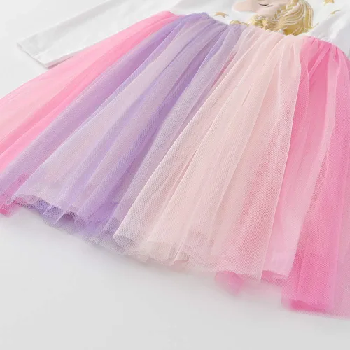 Vista 7 de Dxton - Vestido de invierno para niña de niño tutú vestidos de manga larga 2-8T
