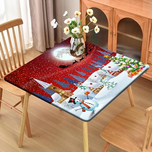 Vista 14 de Mantel redondo ajustable con mantel elástico para exteriores, manteles elásticos redondos para mesas, manteles impermeables y lavables