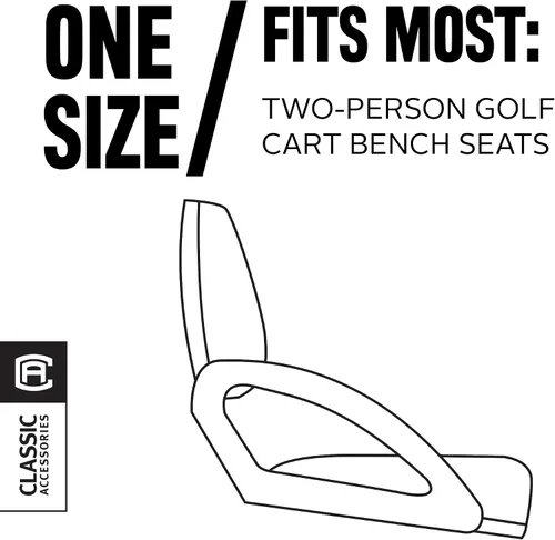 Vista 3 de Classic Accessories Fairway funda para asiento de carro de golf de malla de aire, negro, L