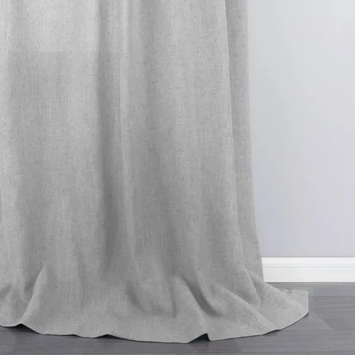 Vista 73 de KOUFALL Juego de 2 cortinas de puerta francesa, cortinas de lino para puerta/ventana, cortina transparente boho para cristal lateral delantero