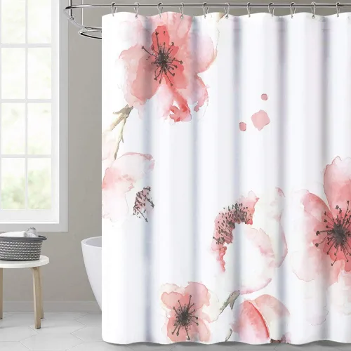 Vista 15 de KGORGE Cortina de ducha para baño, impermeable, con patrón de plantas, tamaño de cabina, decoración de baño para tina, inodoro, spa, 36 pulgadas