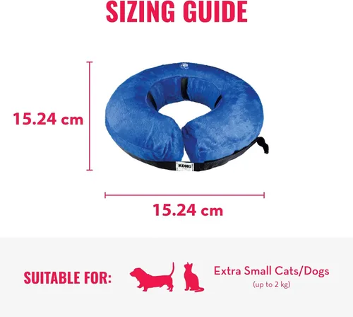 Vista 3 de Collar isabelino Kong Cloud para gatos y perros, XS, Azul