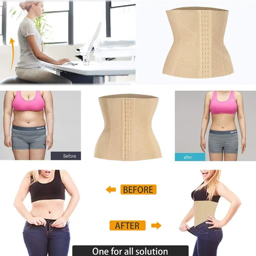 Vista 6 de REYEOGO Shapewear Cinchers cintura entrenador para mujeres control de barriga postparto recuperación cinturón sin costuras cuerpo Shaper corsés faja