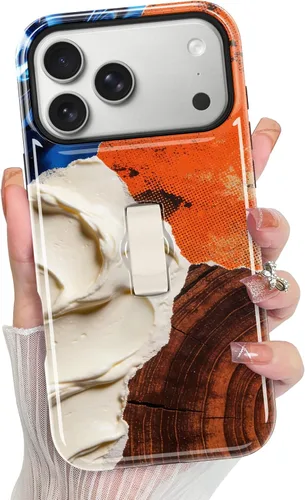 Vista 47 de KANGHAR Compatible con iPhone 17 Pro Case Spot Pattern - Negro Mancha rosada negra