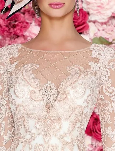 Vista 3 de Mother-of-The-Bride-Dresses-for-Wedding Lace Knee Length Chiffon Gowns Dresses 34 Length Sleeves Lace Formal Gowns