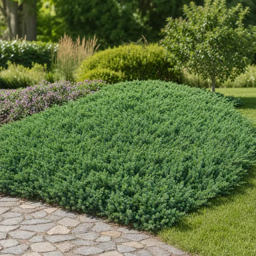 Vista 2 de Blue Pacific Shore Juniper Planta de tamaño de 1 galón vivo Juniperus Conferta Evergreen resistente al frío tolerante a la sequía