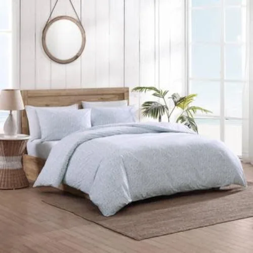 Vista 2 de Tommy Bahama - Juego de funda de edredón tamaño Queen, juego de ropa de cama de algodón reversible con fundas a juego, decoración costera