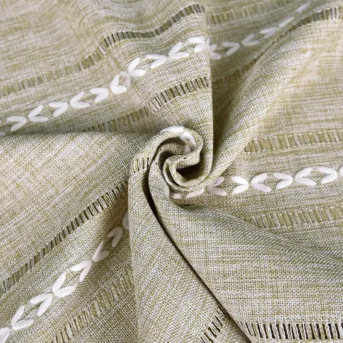 Vista 7 de NEWISHER Mantel cuadrado pequeño bordado rústico de 20 x 20 pulgadas, mantel de tela jacquard a rayas lavable para mesa de comedor para mesita