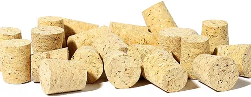 Vista 2 de 50 corchos de vino en blanco, tapones de corcho cónicos de madera para botellas de madera, tapones de corcho pequeños para vino, proyectos