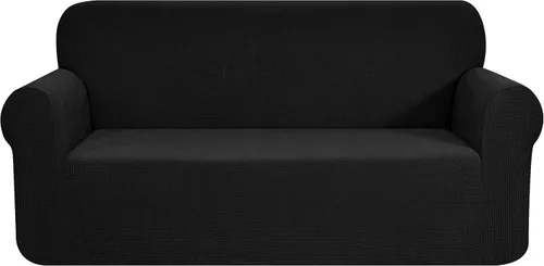 Vista 65 de CHUN YI - Funda elástica de 1 pieza para sillón grande, funda protectora suave de Jacquard con elastano, detalle de cuadros y parte inferior