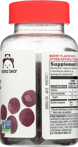 Vista 5 de Marca Amazon – Probiótico vegano Mama Bear Berry, 60 gomitas, 1 mil millones de UFC por gomita