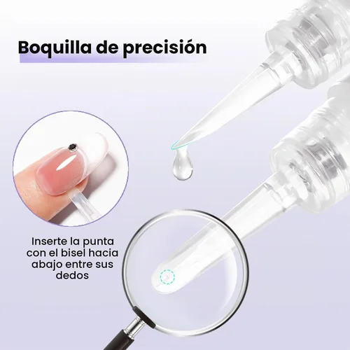 Vista 6 de Gellen Removedor de pegamento de uñas, removedor de pegamento de uñas para uñas a presión, 2 unidades de removedor de pegamento de gel sin acetona 2