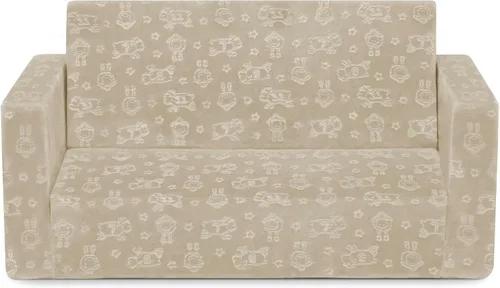 Vista 8 de Serta Perfect Sleeper Sofá Convertible Extra Ancho a Tumbona - Cómodo Sofá/Cama Plegable 2 en 1 para Niños, Crema