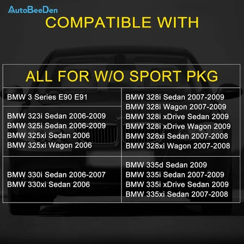 Vista 2 de Lámparas antiniebla para BMW Serie 3 (323i 325i 325xi 328i xdrive 330xi 335d 335i 328xi 335xi 330i Sedan E90 / Wagon E91), (sin paquete deportivo)