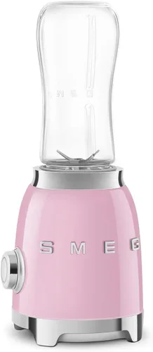 Vista 10 de SMEG Licuadora personal estilo retro de los años 50 con perilla retroiluminada y dos botellas de 20.3 fl oz sin BPA