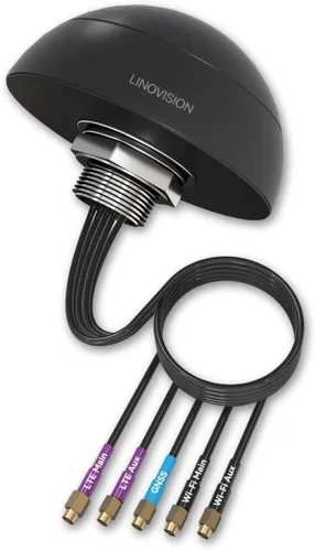 Vista 9 de LINOVISION 4G LTE MIMO 3 en 1 Antena SMA de techo con 2 × 4G y 1 × WiFi IP67 Waterproof, 40cm Cable, Compatible with LINOVIISON IOT-R32W
