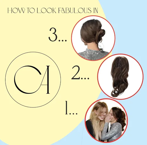 Vista 6 de PRETTYSHOP - Extensión de cabello rizado voluminoso, cola de caballo de 14 pulgadas con clip, resistente al calor