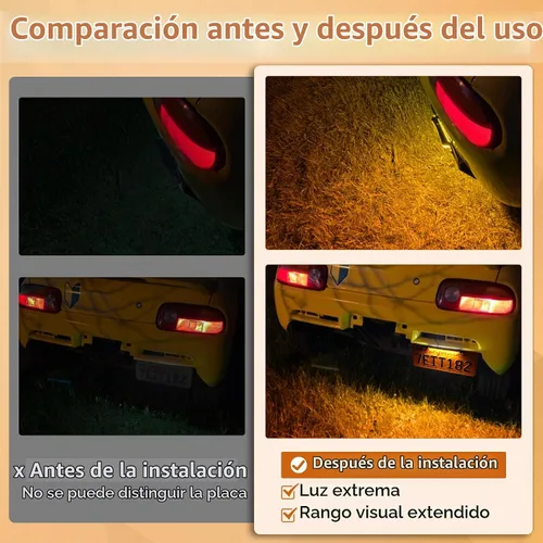 Vista 5 de LivTee Luz de matrícula, Luces LED de matrícula extremadamente brillantes, montaje para remolque, UTV, ATV, camión, RV, barco, color ámbar