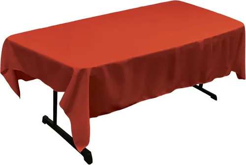 Vista 207 de LA Linen Mantel rectangular lavable de popelín de poliéster, resistente a las manchas y a las arrugas, cubierta de mesa 60x84, mantel de tela