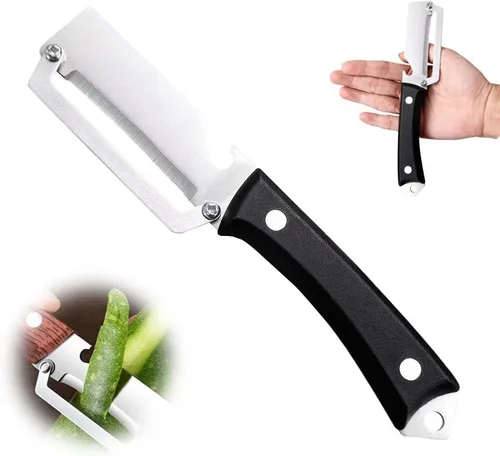 Vista 10 de Multi-Functional Vegetable Peeler for Kitchen, 2026 New Premium Vegetable Peeler with Wooden Handle and Bottle Opener, Stainless Steel Peeling Tool