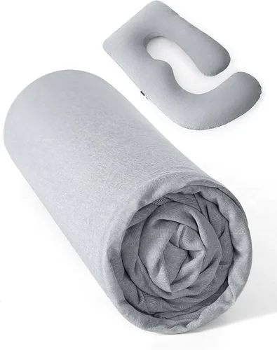 Vista 8 de Momcozy Funda de almohada de embarazo para Dreamlign U Pro, almohada de maternidad para dormir, almohada ajustable para piernas, soporte para U