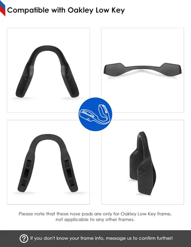 Vista 5 de BLAZERBUCK Pieza de almohadillas de nariz de repuesto para gafas de sol Oakley Low Key OO9433-2.126 in