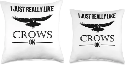 Vista 3 de Krähen Raben Vögel Liebhaber Bekleidung Crow Raven Lovers Saying Viking Fans Hugin and Munin - Almohada de 18 x 18 pulgadas, multicolor