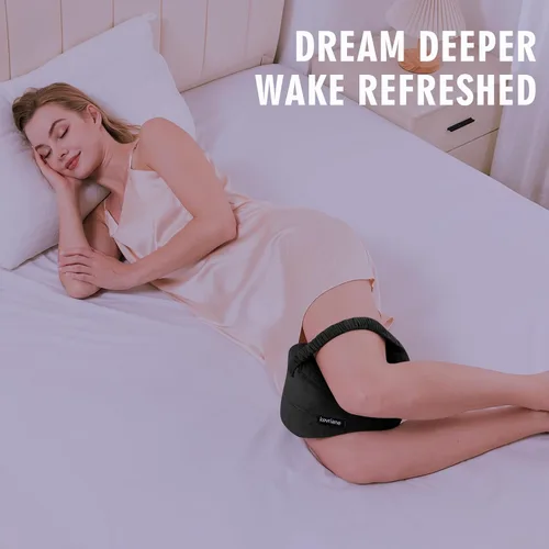Vista 8 de Almohada de rodilla negra para personas que duermen de lado, almohadas de espuma viscoelástica entre las piernas para aliviar el dolor de ciática