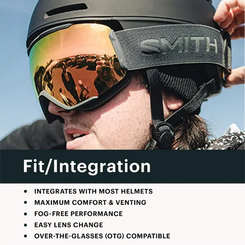 Vista 7 de SMITH I/O MAG Gafas de nieve – Gafas de esquí y snowboard para adultos con lente solar + lente intercambiable – para hombres y mujeres
