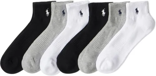 Vista 10 de Polo Ralph Lauren Paquete de 6 calcetines deportivos para hombre Negro