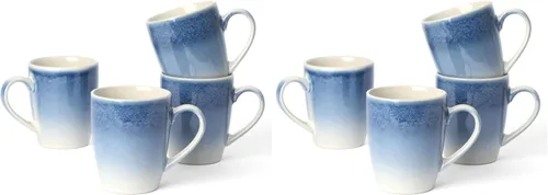 Vista 37 de Juego de Tazas de Café Famiware, Juego de 4 Tazas de 13 oz, Tazas de Gres para Café con Leche, Té Caliente, Mocha, Cacao, Capuchino, Aptas