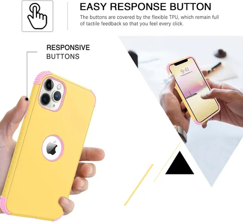 Vista 6 de BENTOBEN Funda para iPhone 11 Pro Max, 2 en 1, ajuste delgado, resistente, híbrida, a prueba de golpes, de poliuretano termoplástico suave