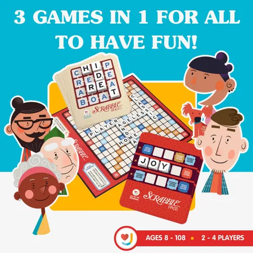 Vista 3 de Juegos de palabras Joy for All para personas mayores - Scrabble clásico y bingo - Fáciles de leer y agarrar - Juegos de mesa para adultos mayores
