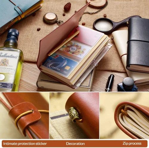 Vista 4 de Hiipeenow Regalos para nuera para el día de la boda, diario de viaje de cuero para mi nuera, regalo de 140 páginas, regalo de San Valentín