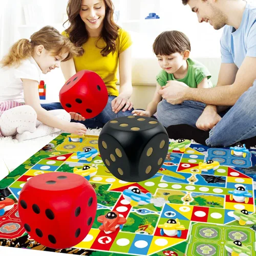Vista 8 de Dados de espuma jumbo de 5.9 pulgadas, un juguete gigante educativo lleno de diversión para noches de juego y sesiones de aprendizaje