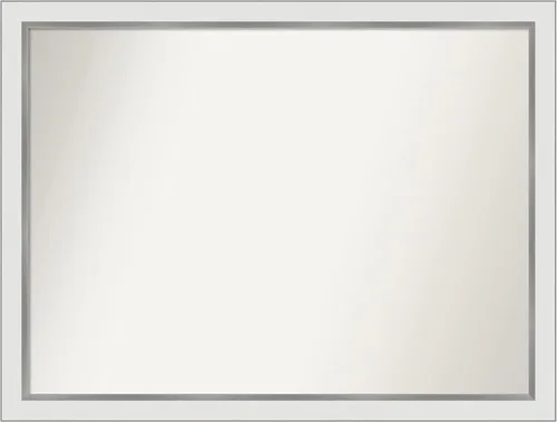 Vista 126 de Amanti Art Espejo personalizado, espejo de baño estrecho Alexandria White Wash, espejo de pared o espejo de tocador de baño sobre el fregadero