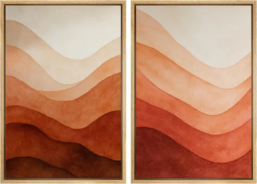 Vista 40 de MUDECOR Lienzo enmarcado para pared, bosque brumoso, reflejos, paisaje tranquilo, ilustraciones modernas, arte decorativo, bohemio, tranquilo/zen