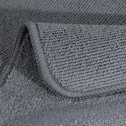Vista 4 de POLYTE Toalla de limpieza de microfibra (16 x 16, paquete de 12 profesionales, azul, camello, gris)