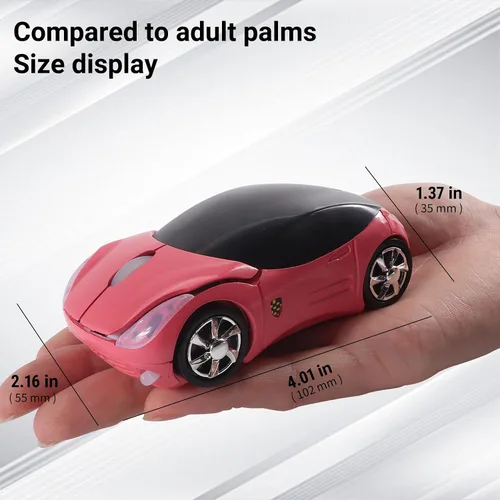 Vista 7 de elec Space Mouse inalámbrico, ratón inalámbrico de automóvil de 2.4 GHz, ratón inalámbrico óptico ergonómico 3D con receptor USB para PC, laptop