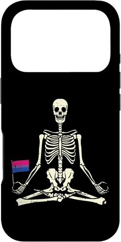 Vista 29 de Funda de regalo para iPhone 13 Pro Skeleton Yoga Namaste Bisexual Pride Flag Yogi LGBTQ Bi