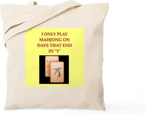 Vista 11 de CafePress MAHJOMG2 - Bolsa de lona reutilizable color beige, Caqui, S