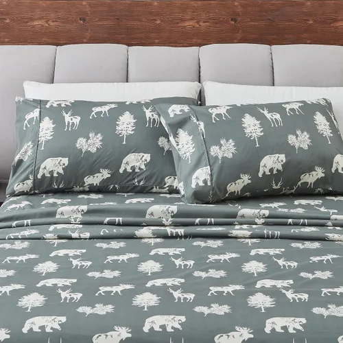 Vista 23 de Juego de sábanas de microfibra con rayas de 3 piezas tamaño individual - Sábanas y fundas de almohada de ropa de cama ultra suaves y cepilladas