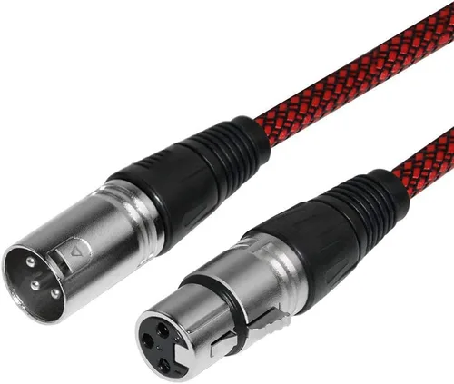 Vista 8 de Cable XLR de 6 pies macho a hembra, cable de micrófono XLR de 3 pines MIC DMX cable de conexión
