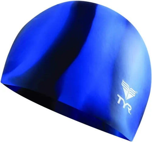 Vista 5 de TYR Gorro de natación de silicona para adultos, multicolor