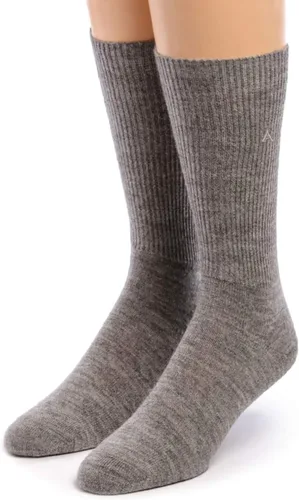 Vista 12 de WARRIOR ALPACA SOCKS - Calcetines de vestir premium de lana de alpaca bebé para hombres y mujeres Negro