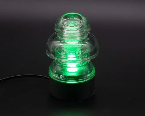 Vista 2 de Base de lámpara para aisladores de vidrio Hemingray-50 (LED verde)