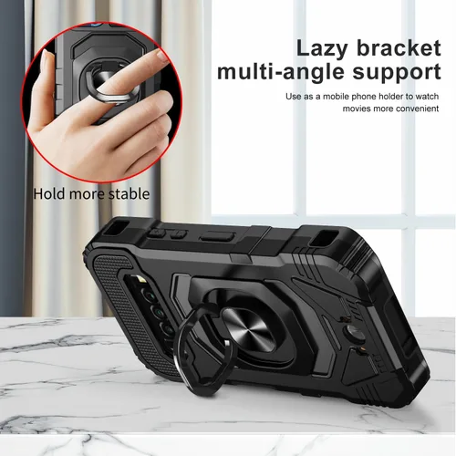 Vista 7 de SOGA Funda compatible con Kyocera DuraForce Pro 3 con protector de pantalla de vidrio templado [grado militar] anillo de montaje en automóvil